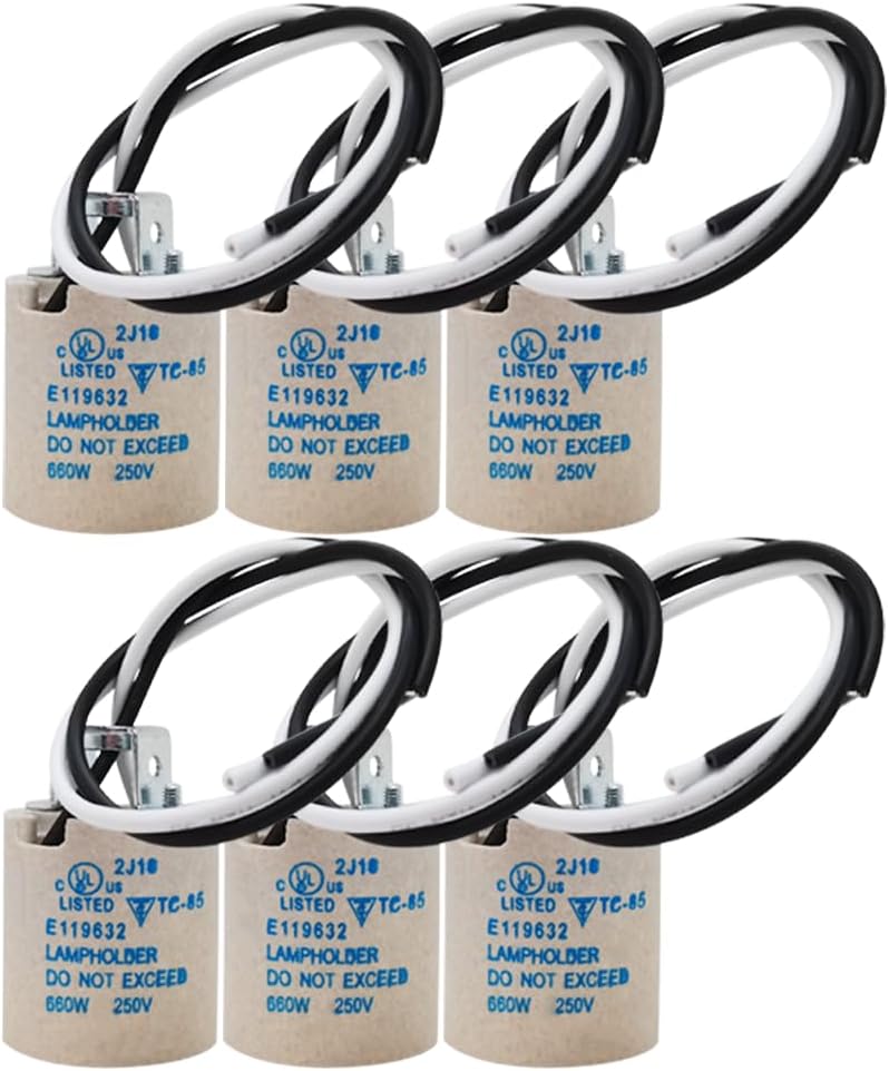 Enchufe cerámica E26-E27 con cable para bombilla LED