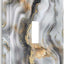 Placa interruptor luz mármol gris dorado negro abstracto lujo