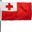 Bandera Tonga 3x5ft Poliéster Ojales Latón Cabecera Lona