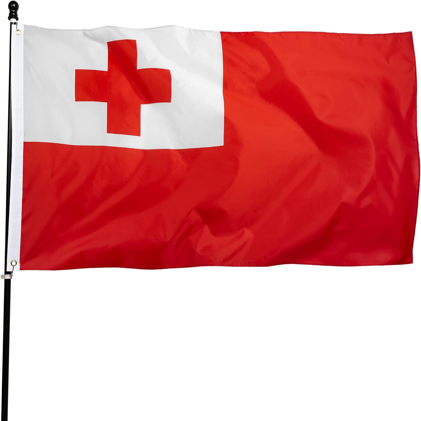 Bandera Tonga 3x5ft Poliéster Ojales Latón Cabecera Lona