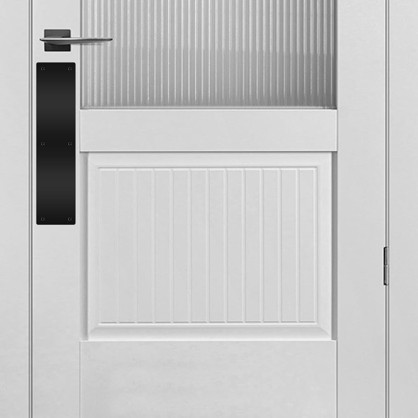 2 Placas Aluminio 16x4pulg Puerta Exterior Negro