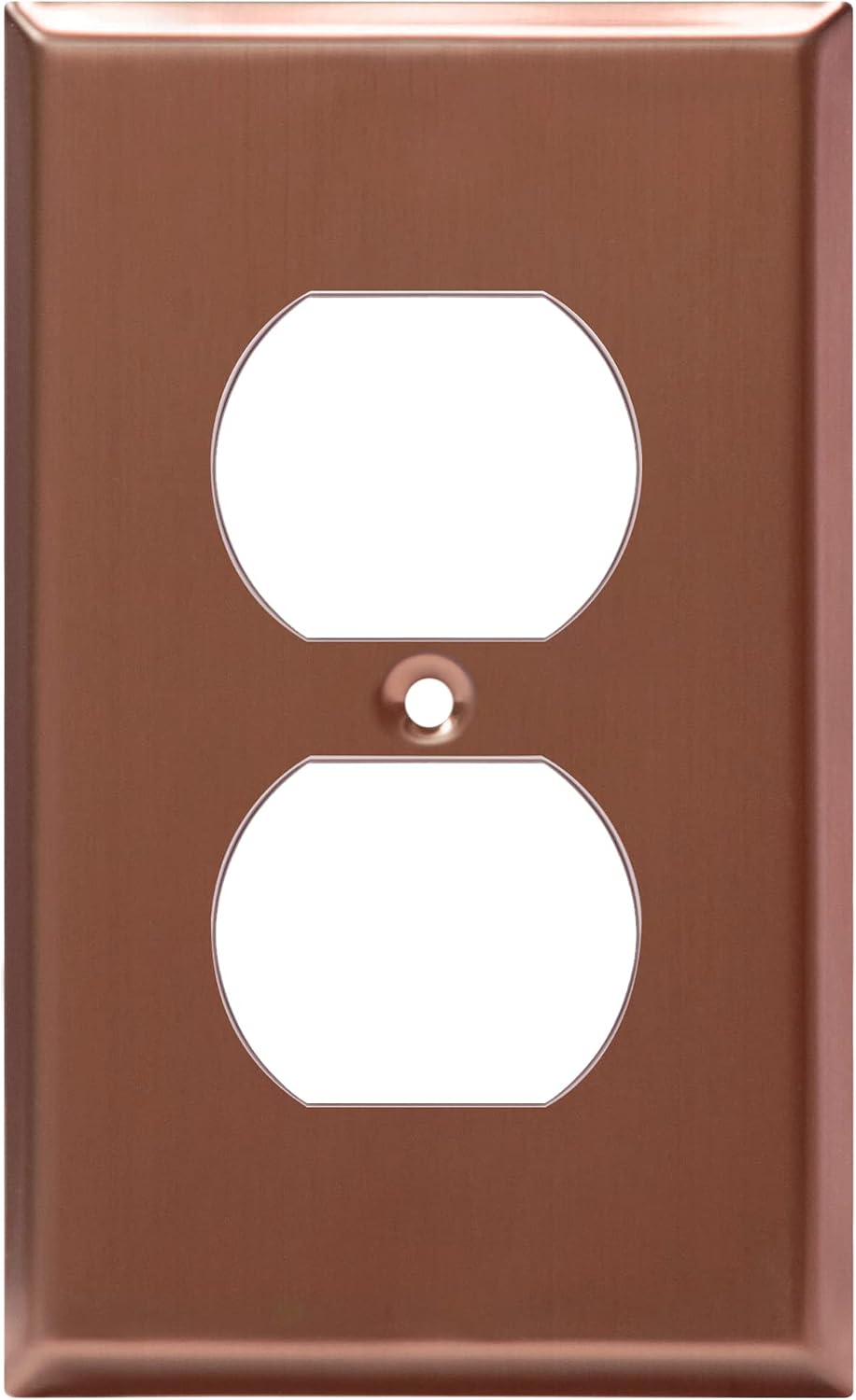 Placa pared metal receptáculo dúplex acero inox 1-Gang oro rosa
