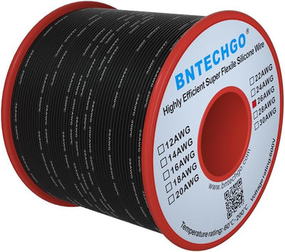 Carrete alambre silicona 26 AWG 250pies negro flexible