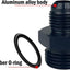 Adaptador riel combustible 6AN Flare a 8AN ORB negro 2 Uds