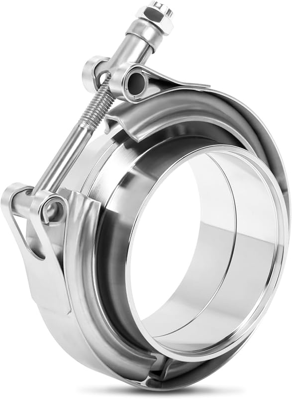 Abrazadera V acero inox 304 para tuberías 2.5pulg plateado