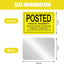 40 Carteles No Intercepción 7x10pulg Aluminio Amarillo