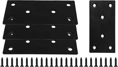 4 Soportes Planos 4x2pulg Placas Reparación Estantes