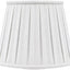Pantalla lámpara pliegues ingleses blanco lino 10x14.5"