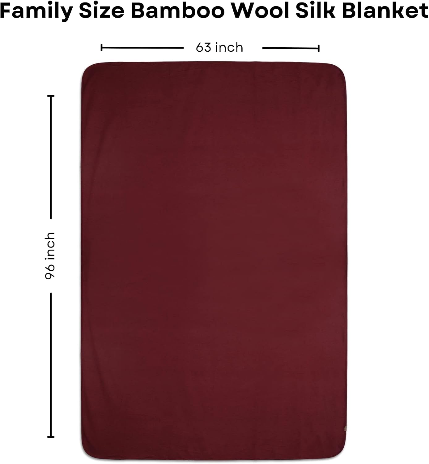 Manta lana familiar elástica transpirable 96x63"