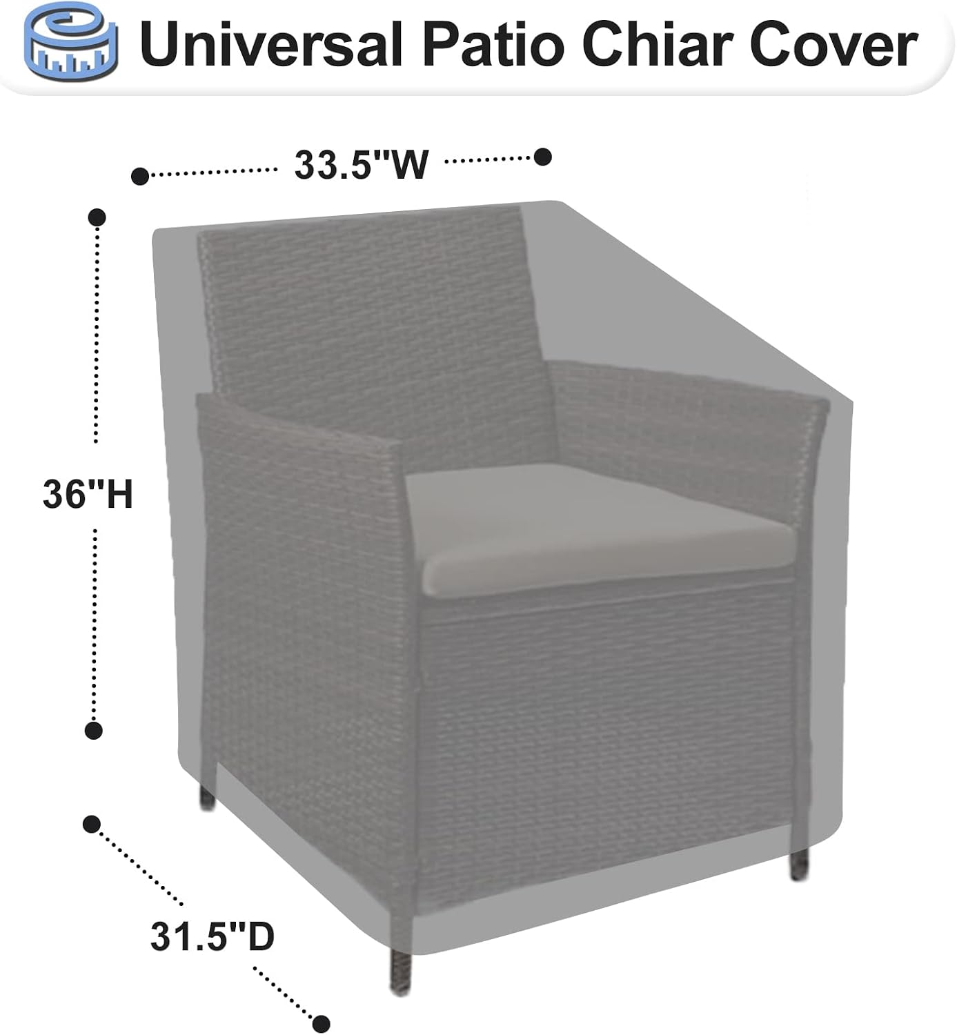 Funda impermeable silla exterior resiste UV y viento