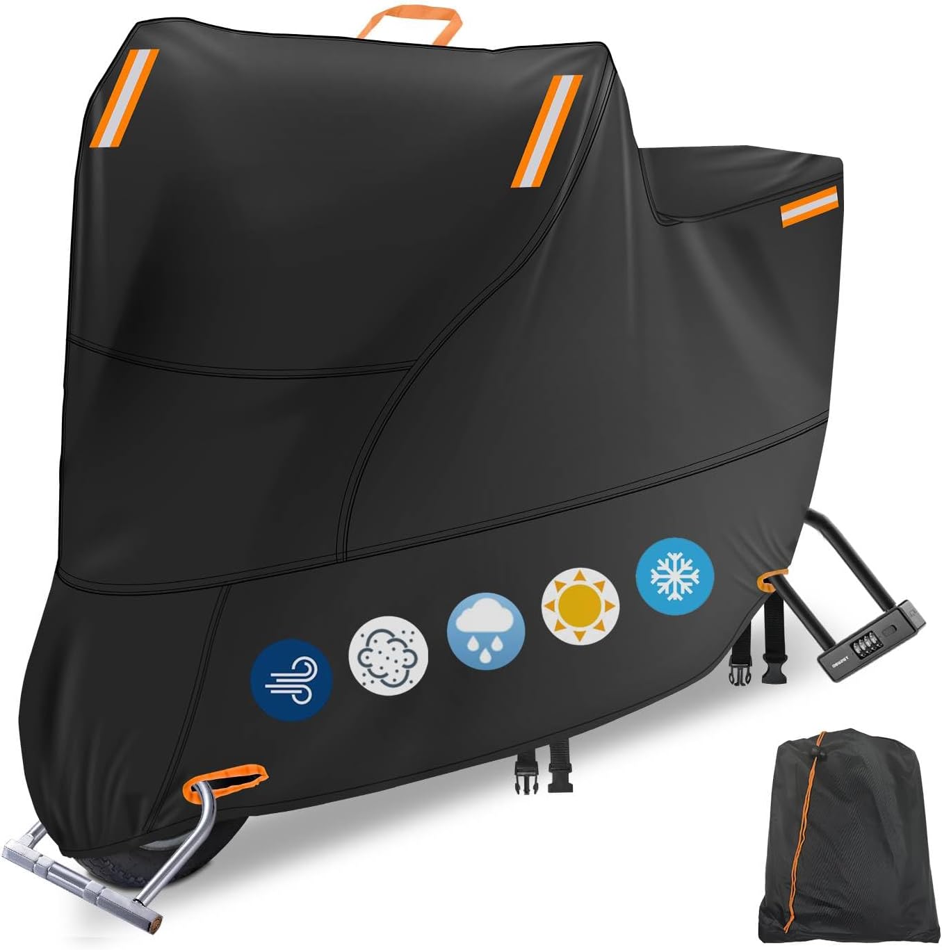 Funda ciclomotor 72x33x39" impermeable con hebillas