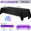 6 Pzas Mantel Rectangular 60x126pulg Poliéster Negro