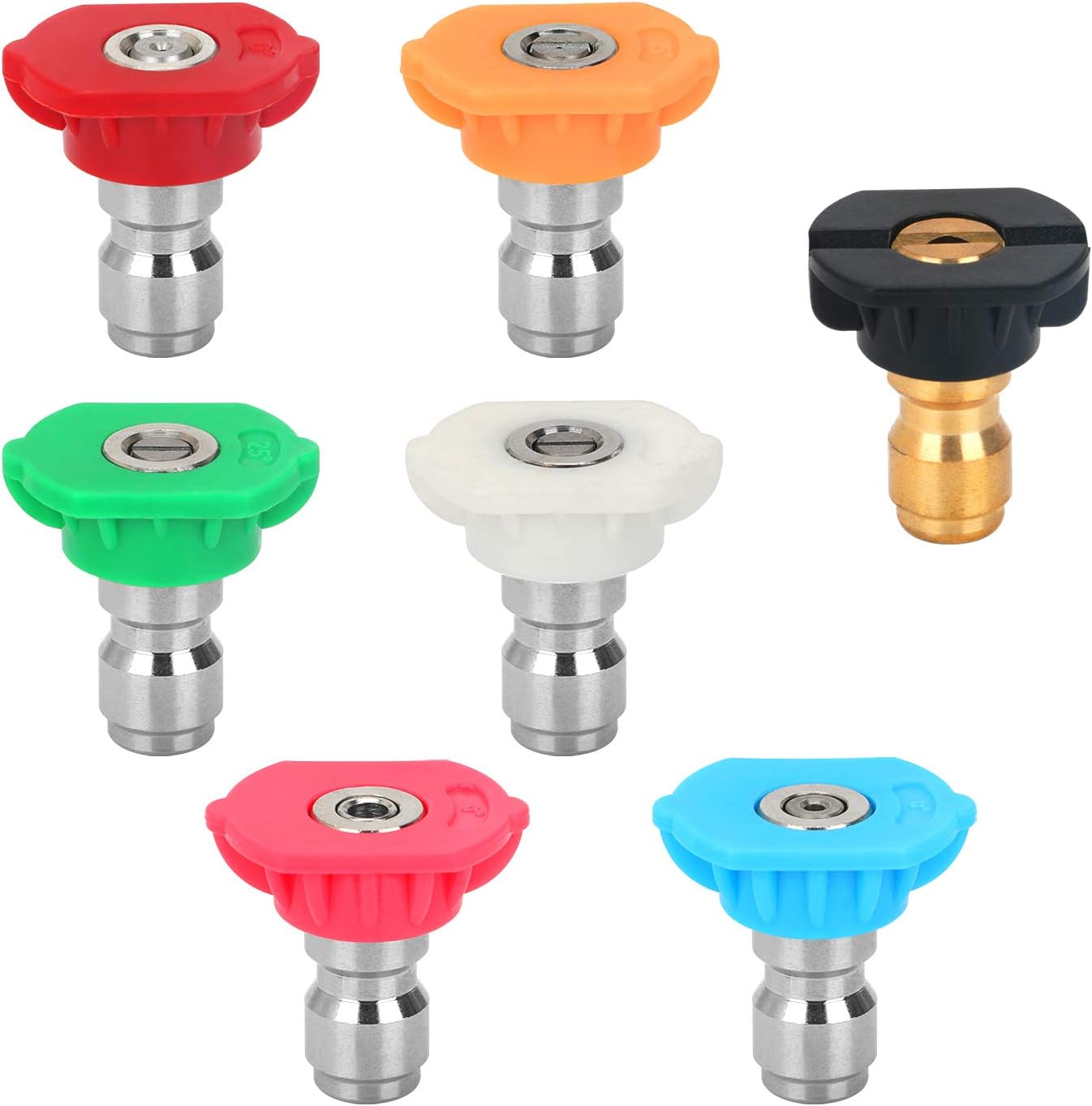 Set boquillas lavadora presión 7 pzas 1/4" 4500PSI