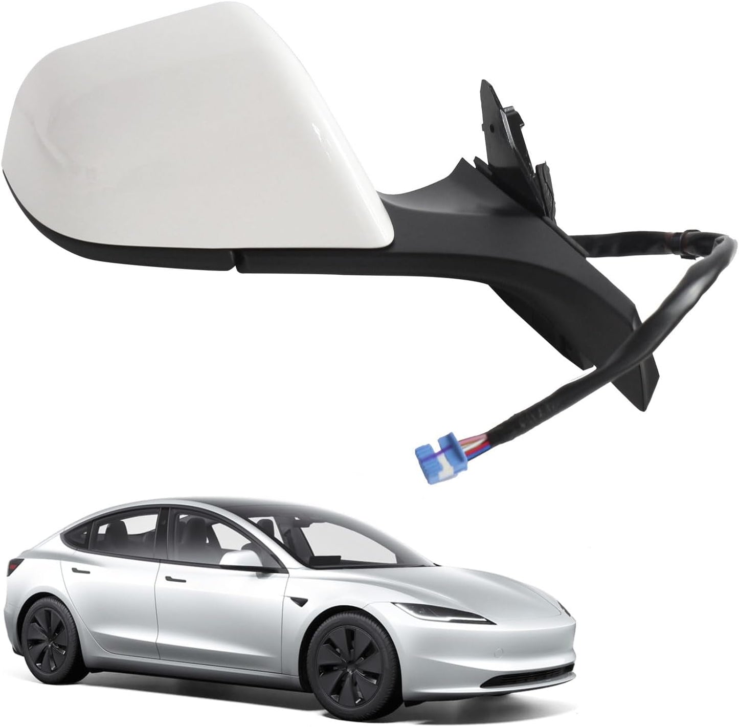 Espejo lateral repuesto Tesla Model 3 13 pines blanco