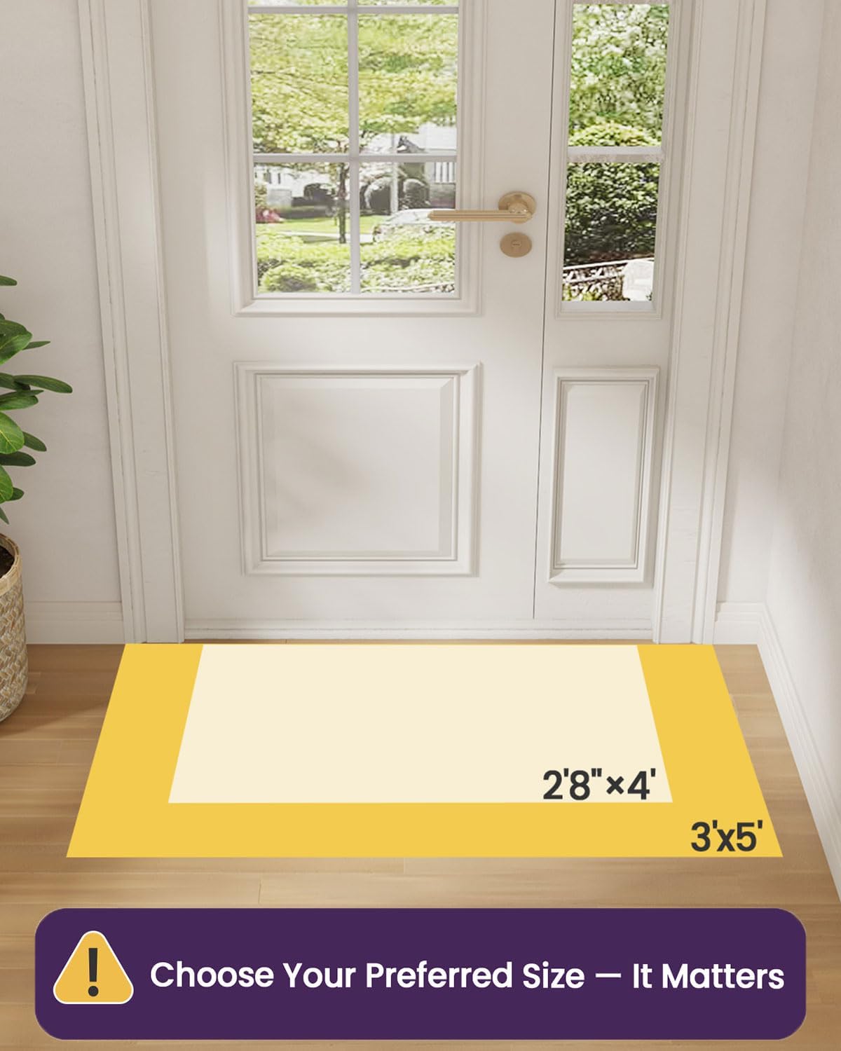 Tapete antiderrap puerta entrada 36x60pulg perfil bajo