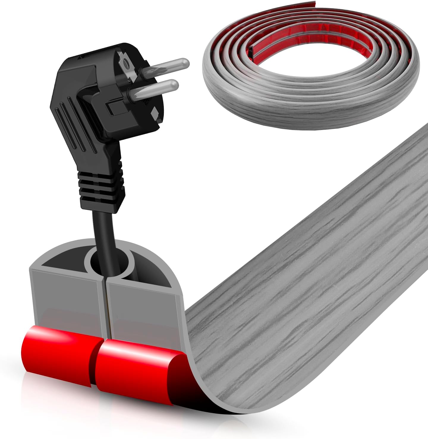 Cubierta autoadhesiva para cables 10ft evita tropiezos oficina