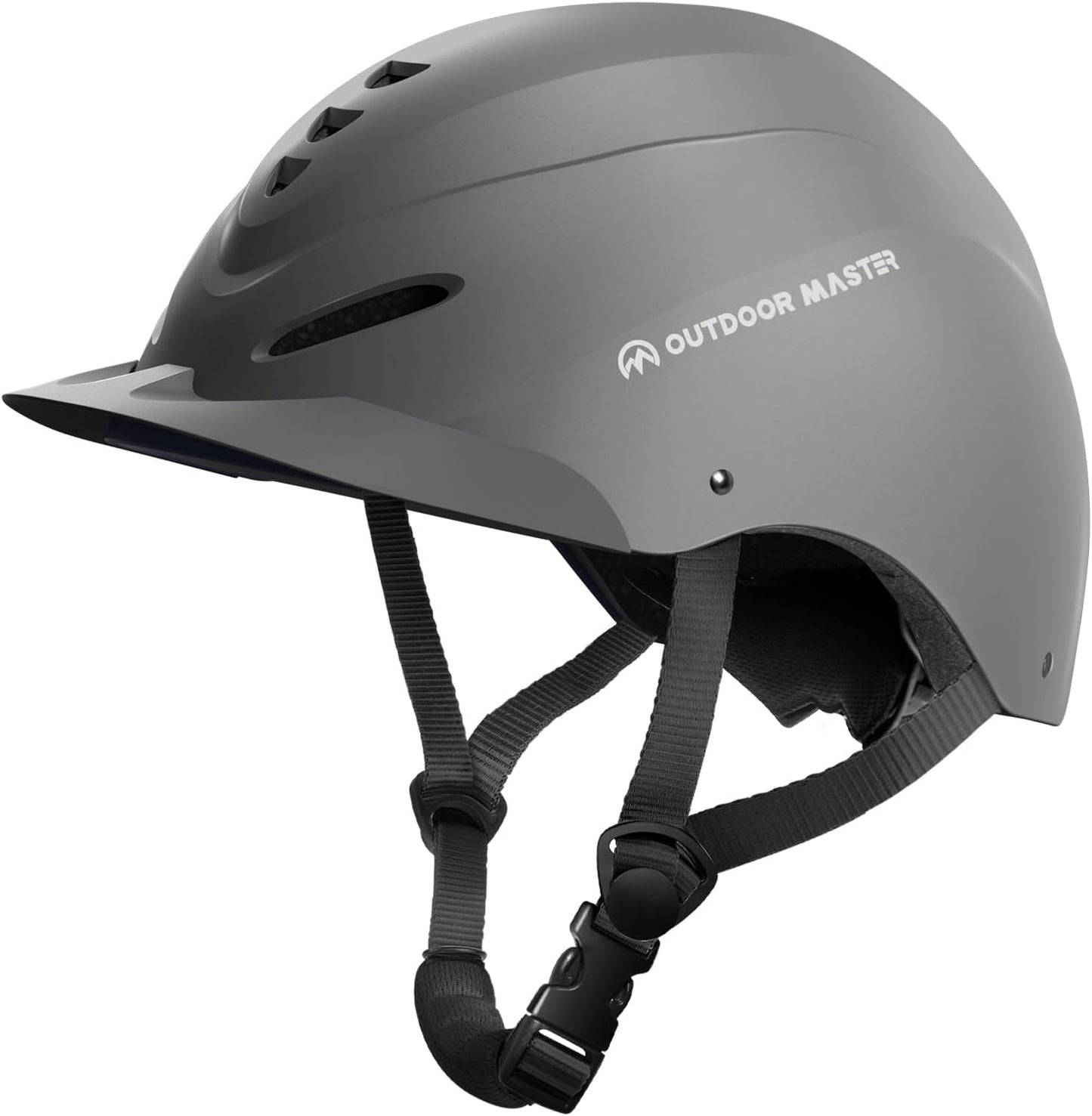 Casco ecuestre con visera solar y ventilación ajustable