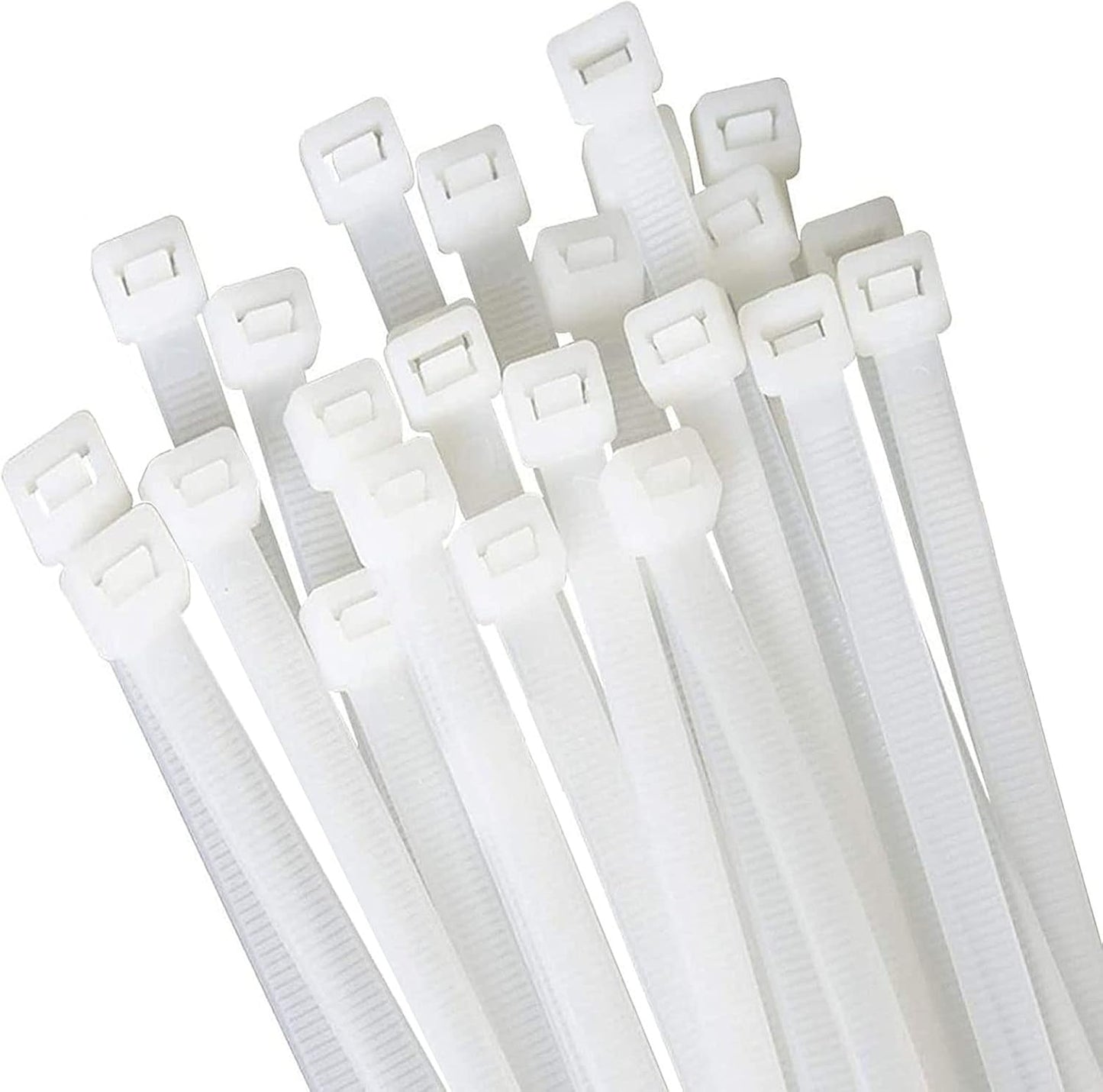 Bridas plástico 14pulg blancas 100pzas 60lb tracción