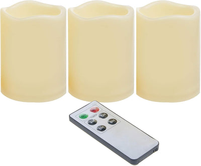3 Velas LED sin flama impermeables exteriores control remoto
