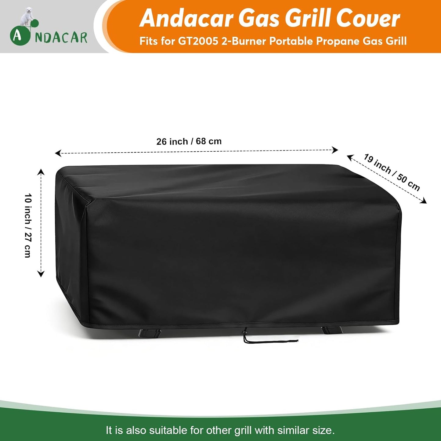 Cubierta parrilla Royal-Gourmet GT2005 26x19x10" negro