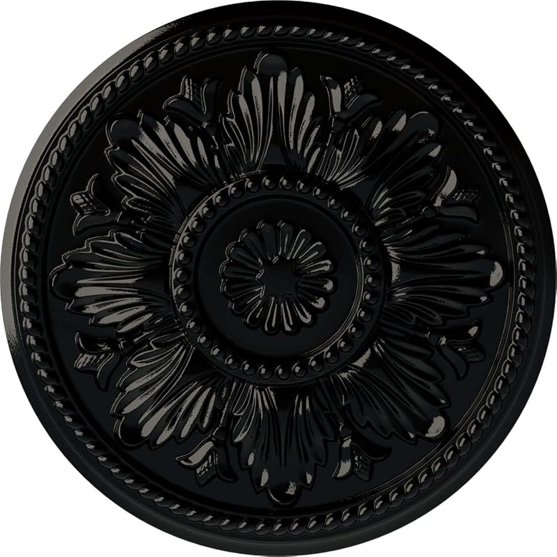 Medallón techo Edimburgo 45.72cm negro perla