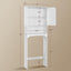 Armario inodoro doble puerta estante ajustable blanco