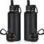 2 Pack Botellas Agua Aisladas 946ml Acero Inox Tapa Pajilla
