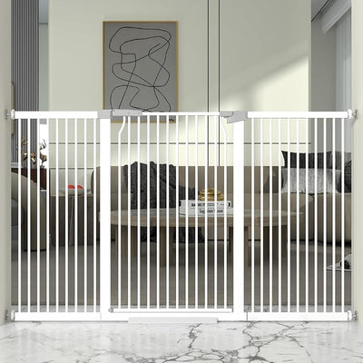 Puerta para bebé y gato de 41-68.5" metal montaje presión