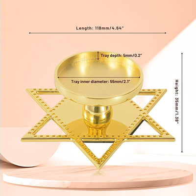 Portavelas Estrella David Candelabro Metal