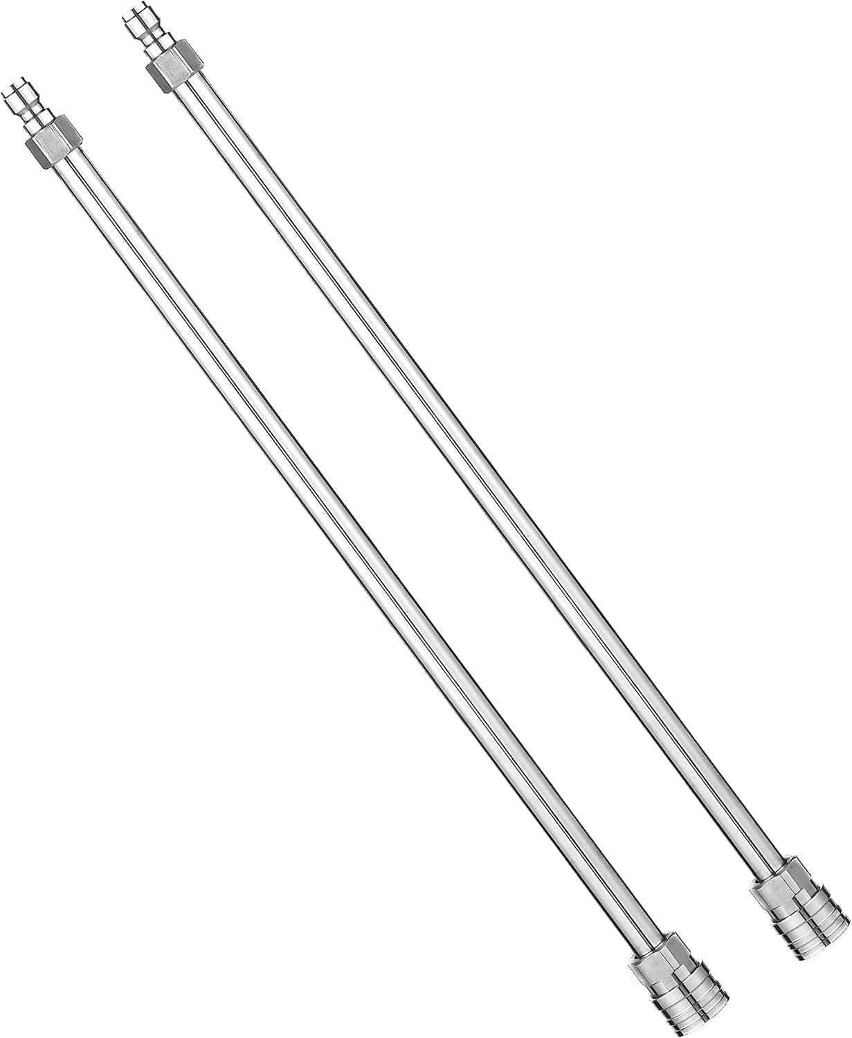 Varita extensión lavadora presión 17" acero inox set 2