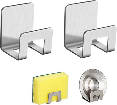 Soporte esponja cocina pack 2 color plata resistente ventilación