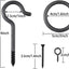 Juego 2 accesorios gancho anillo hierro cuerda nailon