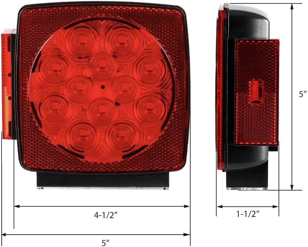 Kit luces LED 12V sumergibles para remolque 80pulg