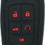 Funda silicona llavero Chevy con 5 botones negro azul