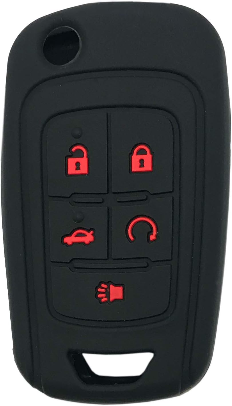 Funda silicona llavero Chevy con 5 botones negro azul