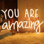 Letrero LED neon You Are Amazing 16.9x10.6" blanco