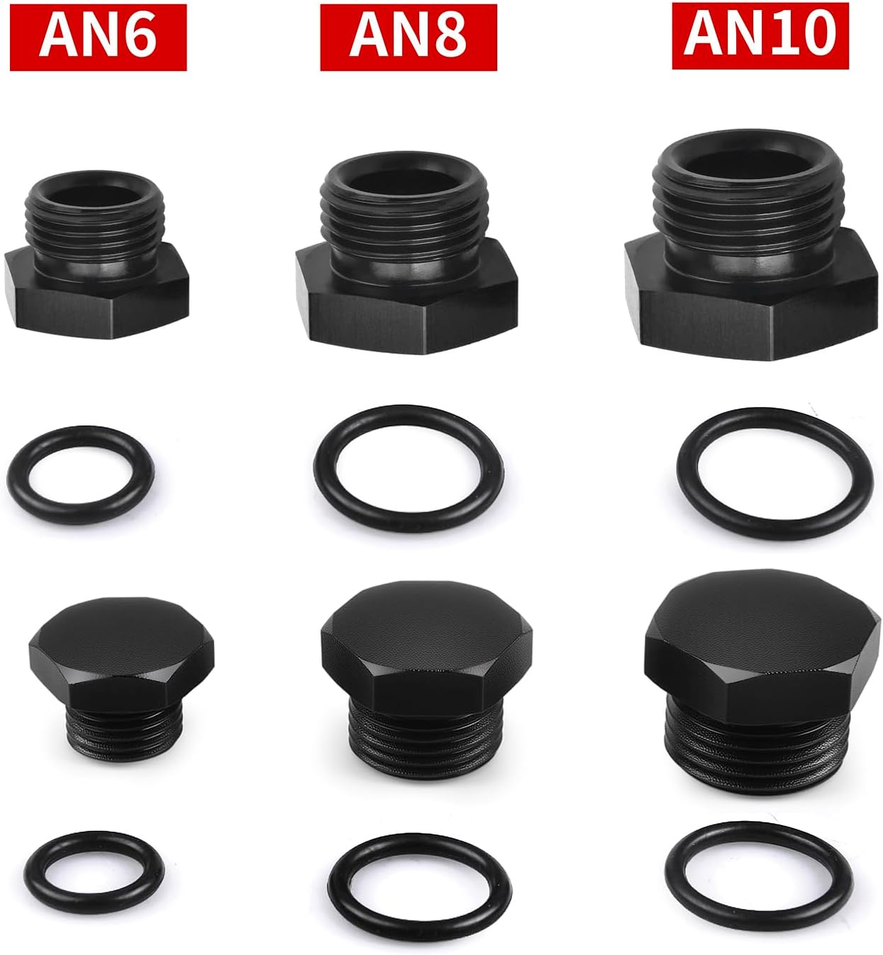 10AN Block off Cap Adaptador Aluminio 4 Pzas