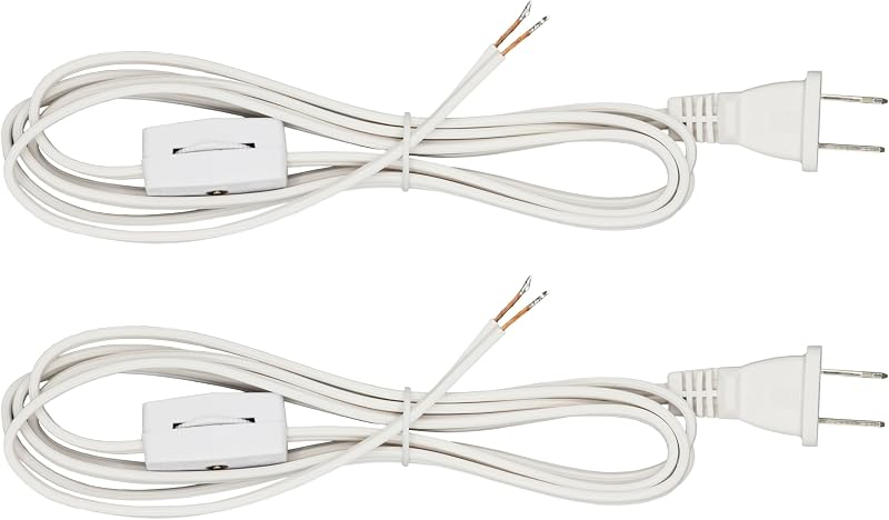 Cable lámpara 6ft con interruptor enchufe polarizado set 2