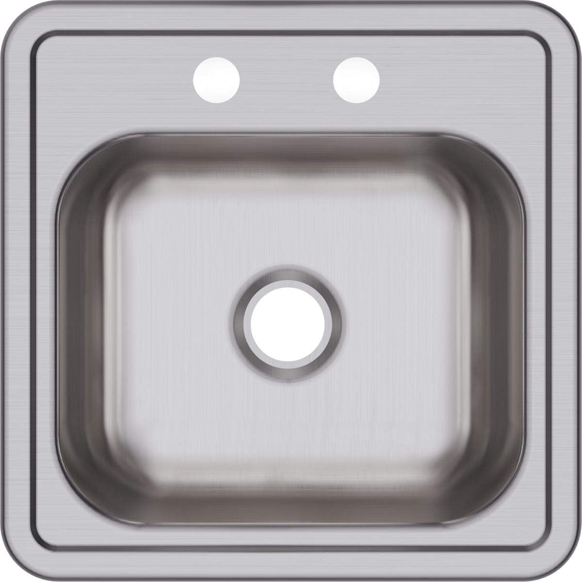 Fregadero barra un solo tazón acero inox 15x15pulg