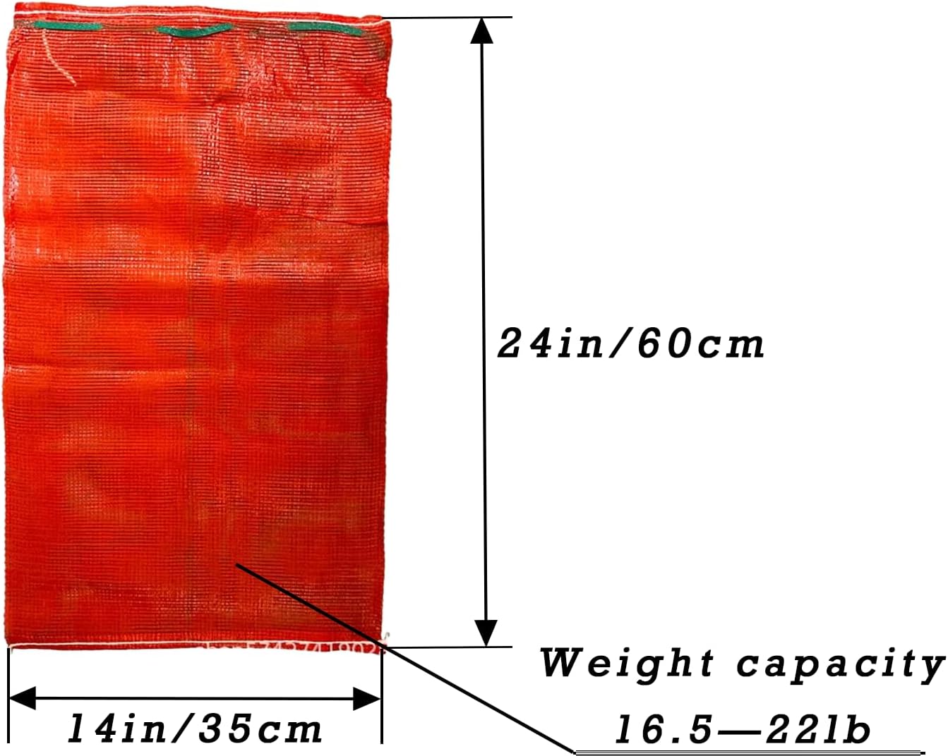 25 Pzas Bolsas Malla Roja Almacenamiento Verduras 24x14pulg