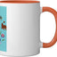 Taza Cerámica Sonrisa Tiburón Naranja/Blanco
