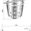 Colador ducha acero inox 2pulg con gancho