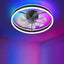 Ventilador techo inteligente con luz RGB 20pulg para dormitorio