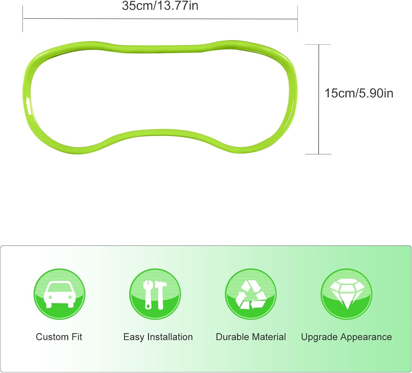 Accesorios interiores Dodge Charger 15-24 ABS verde