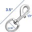 Perno de ojo acero redondo 3pulg x 3/8pulg 70lb enchapado níquel