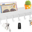 Soporte pared llaves adhesivo 6 ganchos blanco