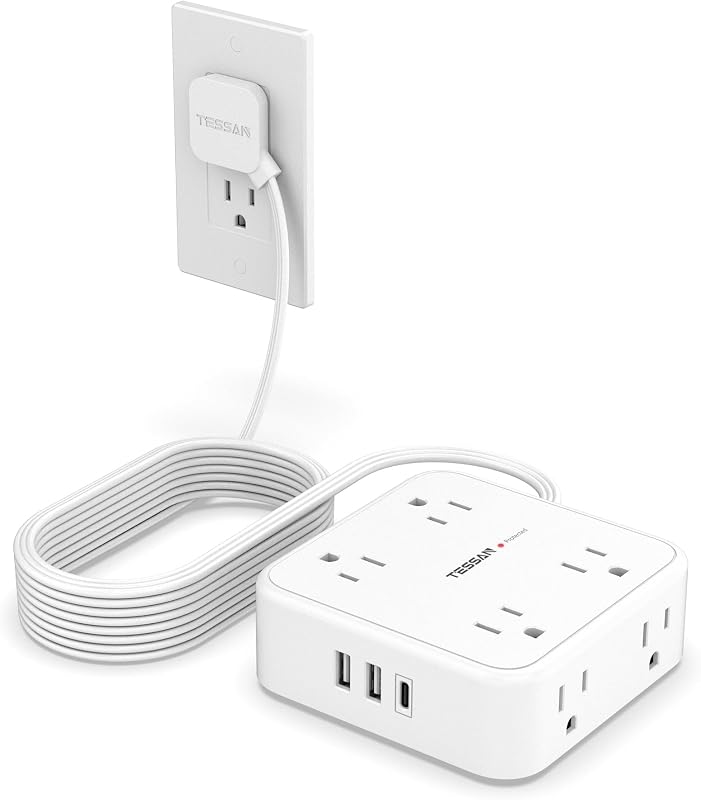 Regleta proteccion sobretensiones 15pies 8tomas 3usb
