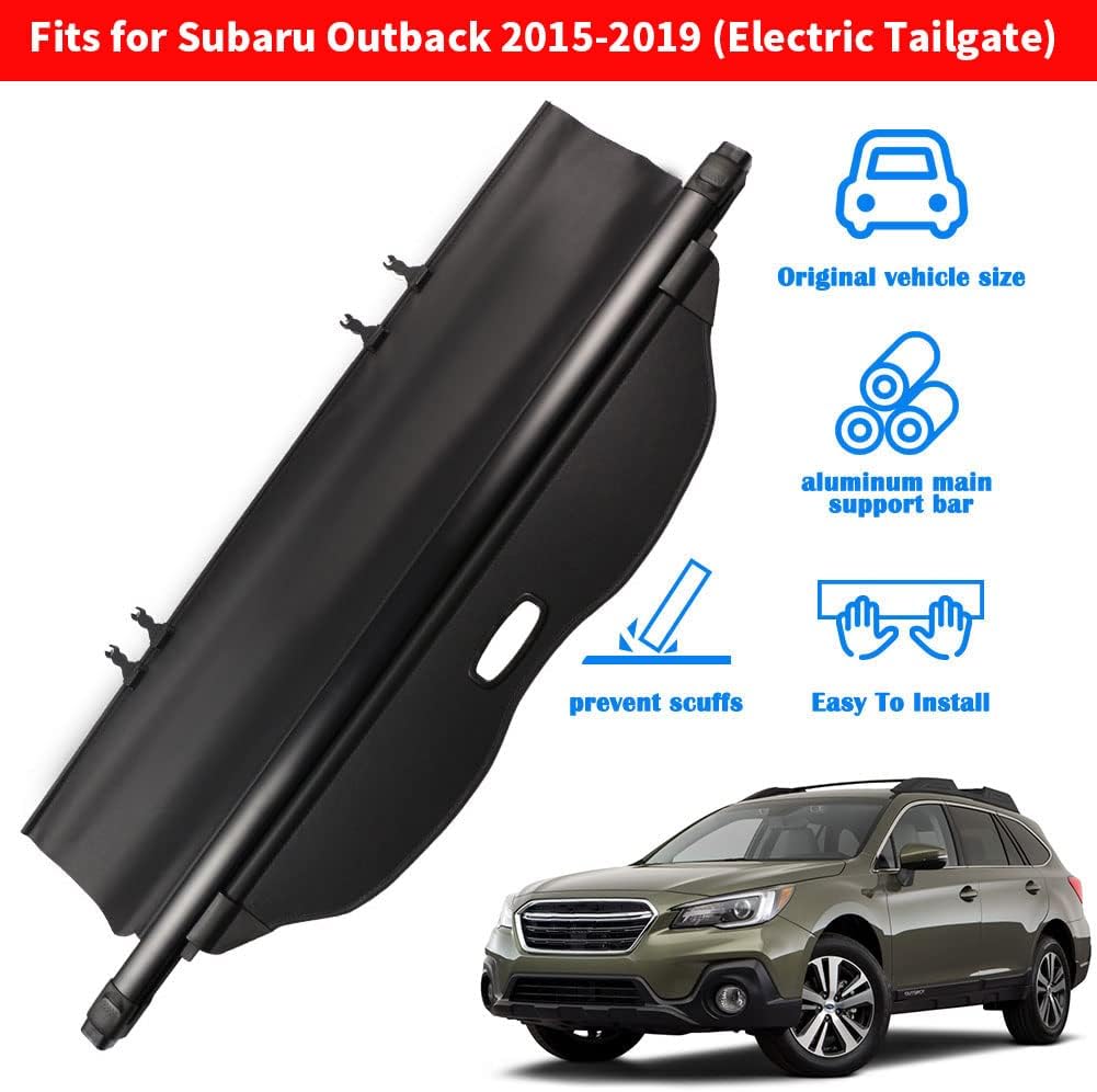 Funda retráctil maletero Subaru Outback negro con parasol