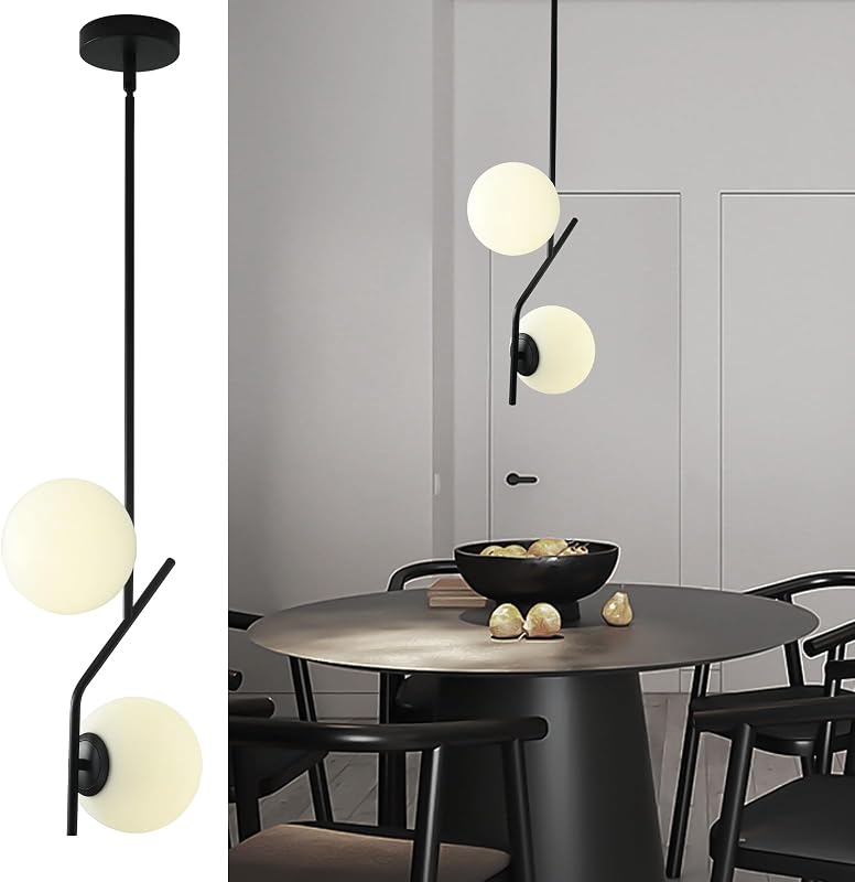 Lámpara colgante negra estilo moderno para isla cocina