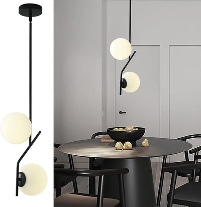 Lámpara colgante negra estilo moderno para isla cocina